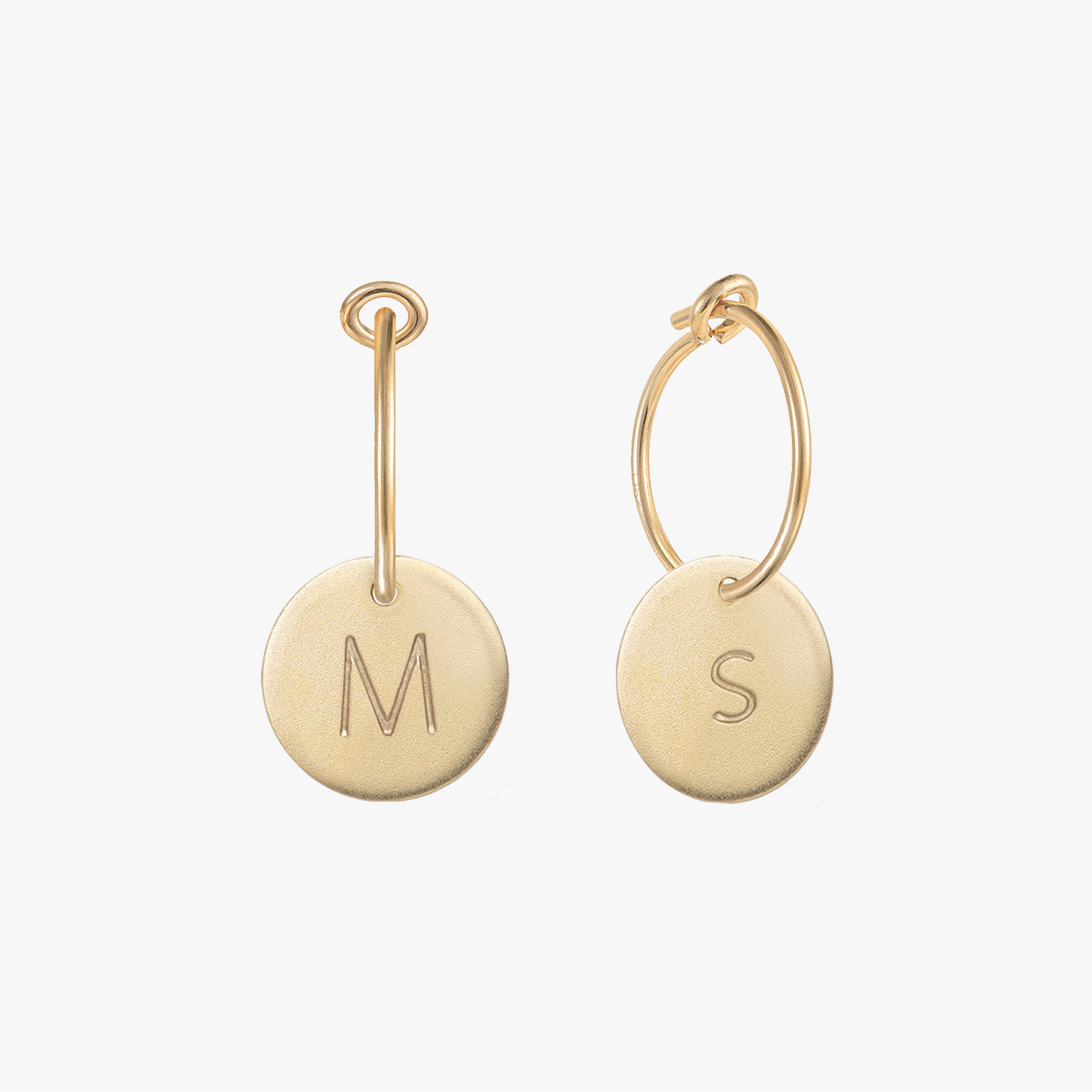 Personalised Disc Hoop Earrings