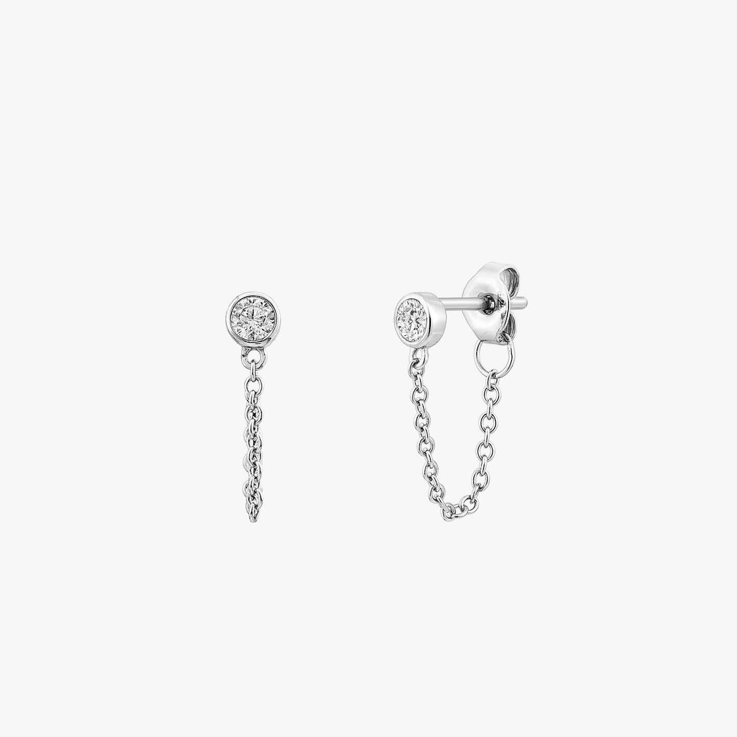 Sparkling Chain Stud Earrings
