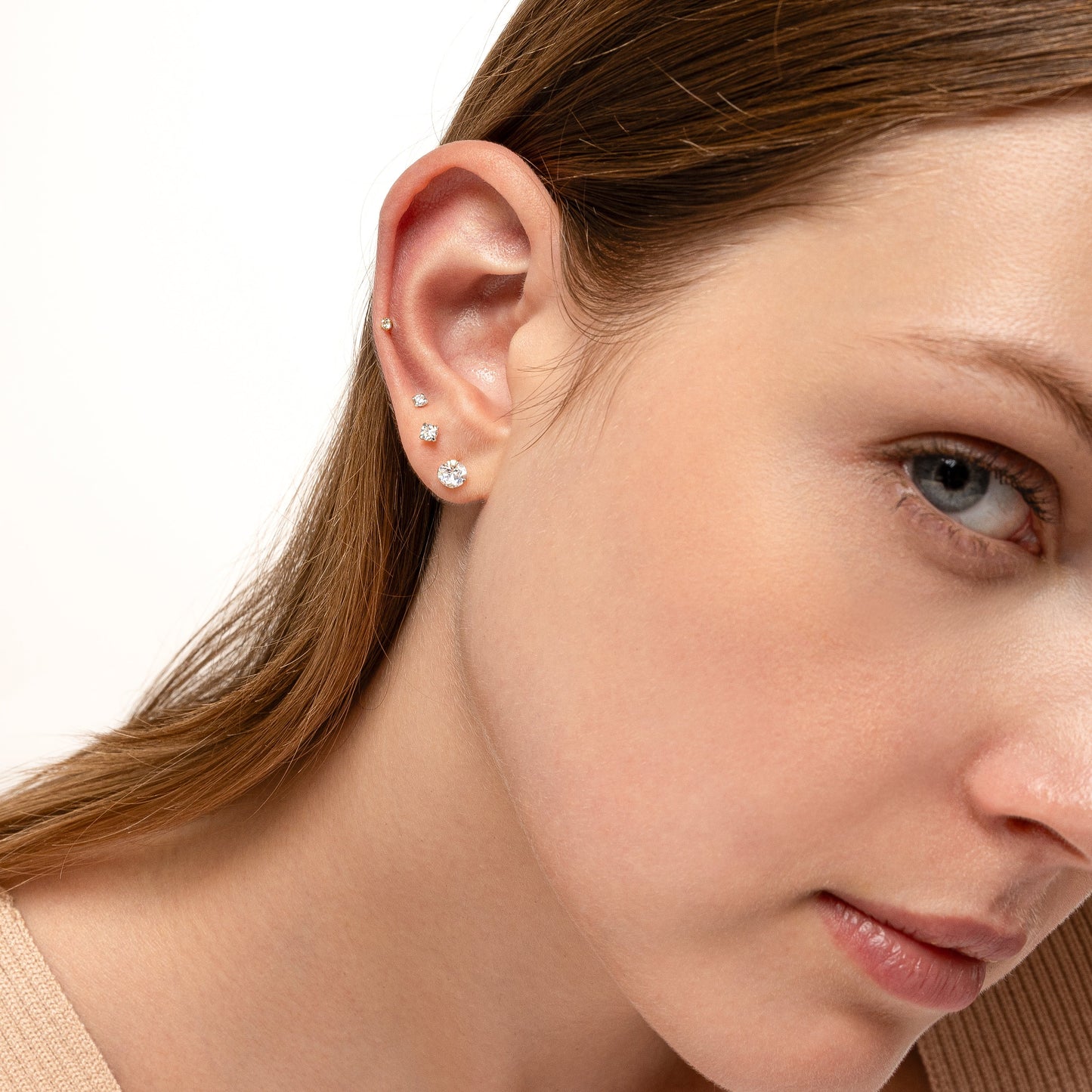 Sparkly Mini Stud Earrings 2mm