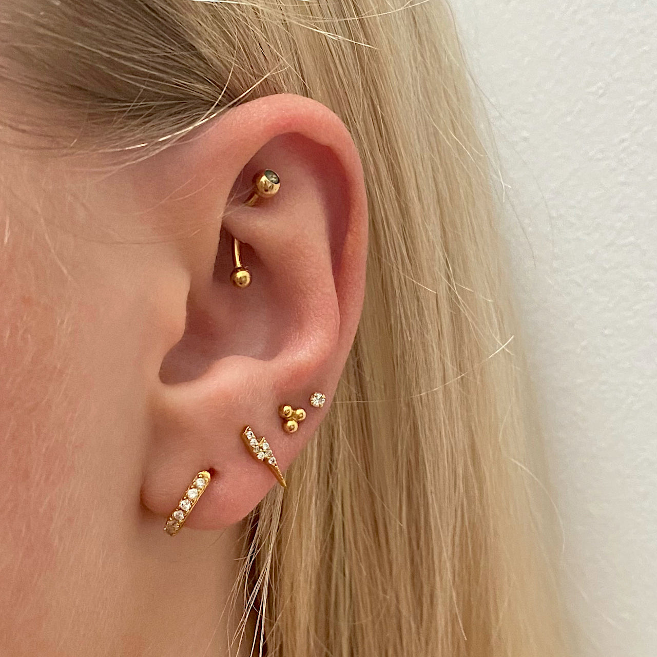 Sparkly Mini Stud Earrings 2mm