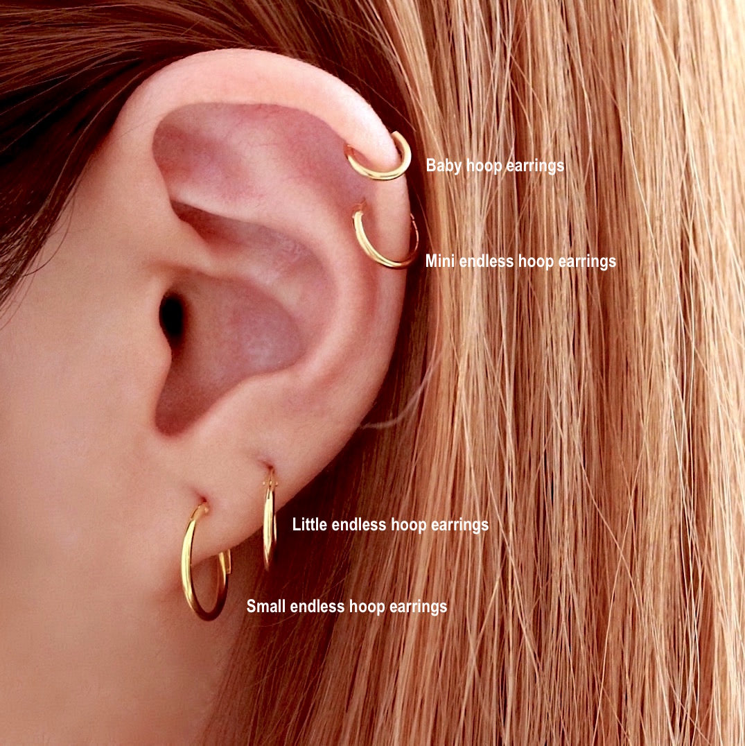 Mini Endless Hoop Earrings