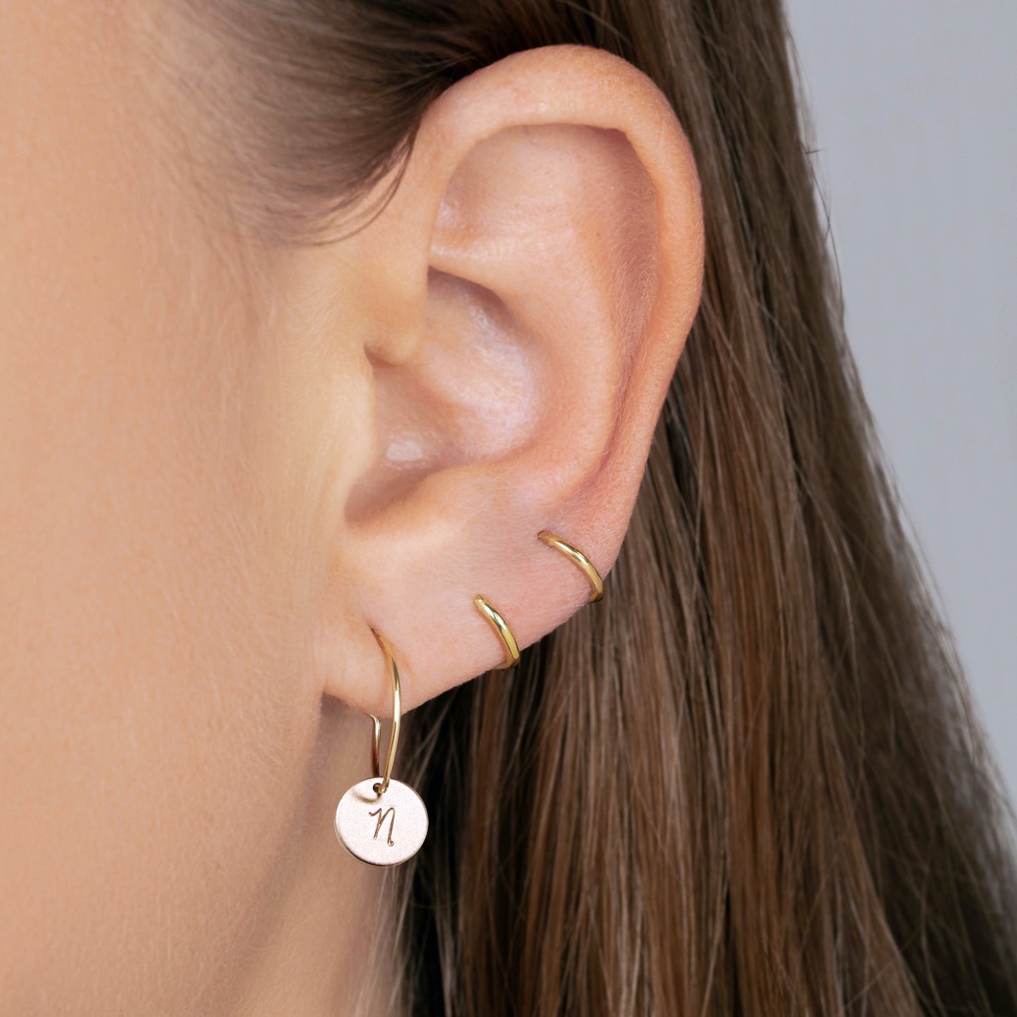 Personalised Disc Hoop Earrings