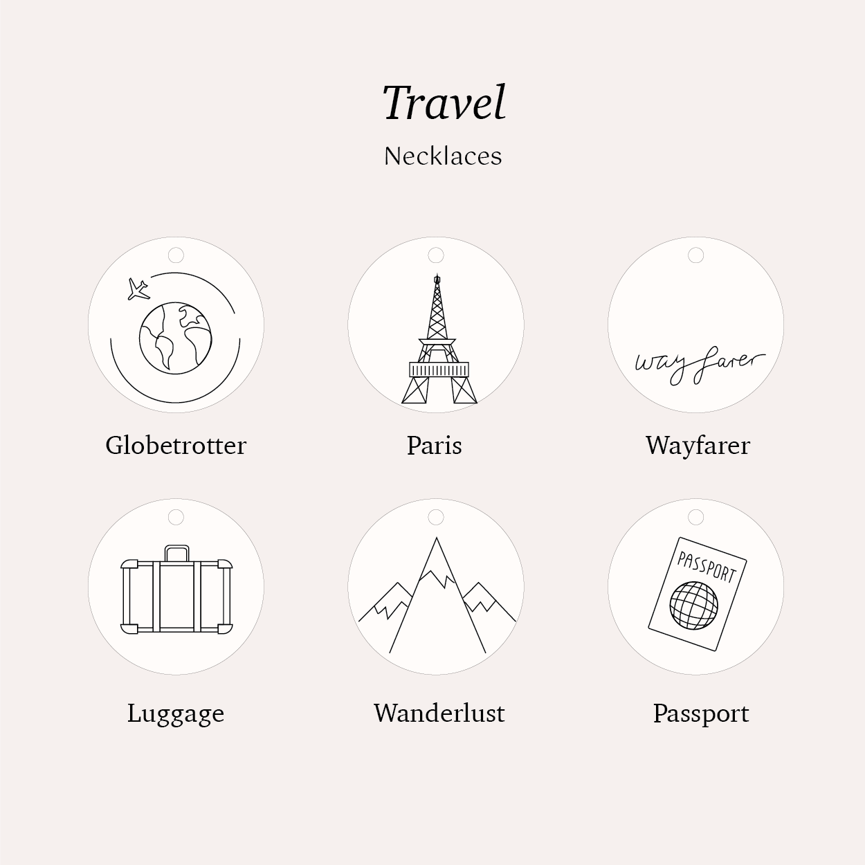 Personalized Travel Necklace